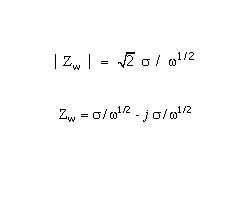 equation for a Warburg's impedance